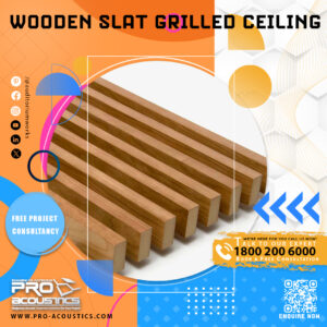 Wooden Slat Grilled Acoustic Ceiling