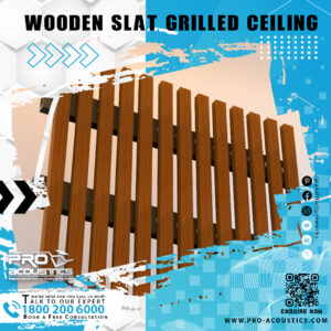 Wooden Slat Grilled Acoustic Ceiling