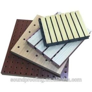 14-2 Wooden Grooved Acoustic Panel Waterproof Soundproof Material With Fr Mdf