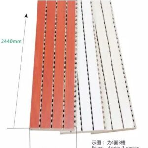 14-2 Wooden Grooved Acoustic Panel Waterproof Soundproof Material With Fr Mdf