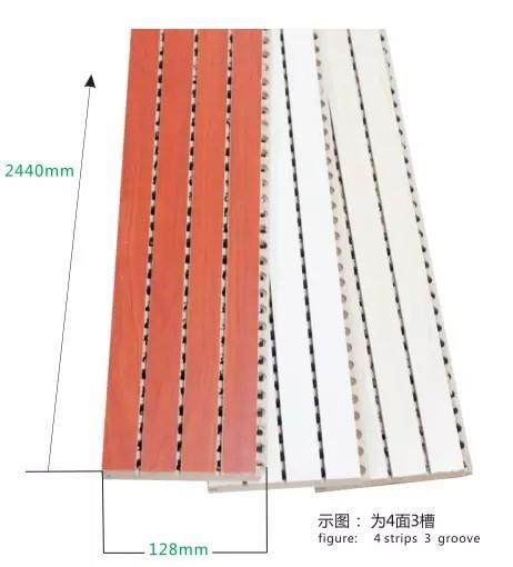 14-2 Wooden Grooved Acoustic Panel Waterproof Soundproof Material With Fr Mdf