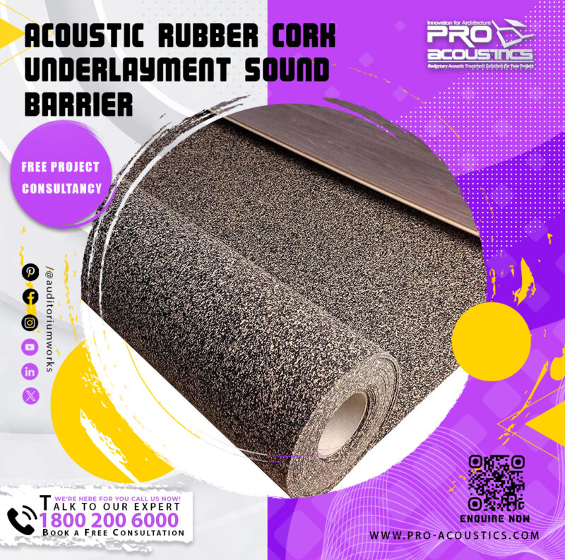 Acoustic Rubber Cork Underlayment Sound Barrier
