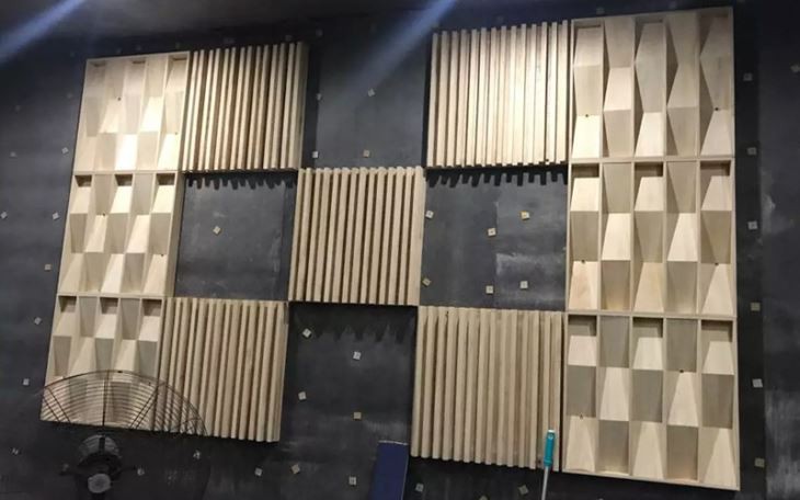 3D Acoustic Wall Wooden Sound Diffuser For Studio