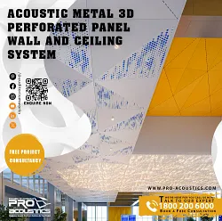 Acoustic Metal 3D Perforated Panel Wall and Ceiling System