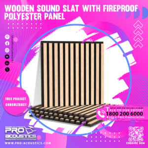 Wooden Sound Slat with Polyester felt panel