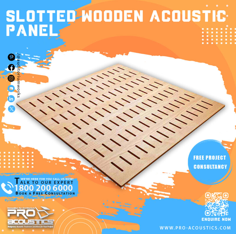 Slotted Wooden Acoustic panel
