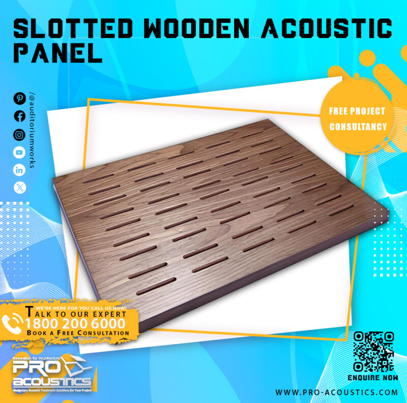 Slotted Wooden Acoustic panel