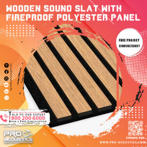 Wooden Sound Slat with Polyester felt panel
