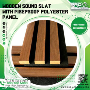 Wooden Sound Slat with Polyester felt panel