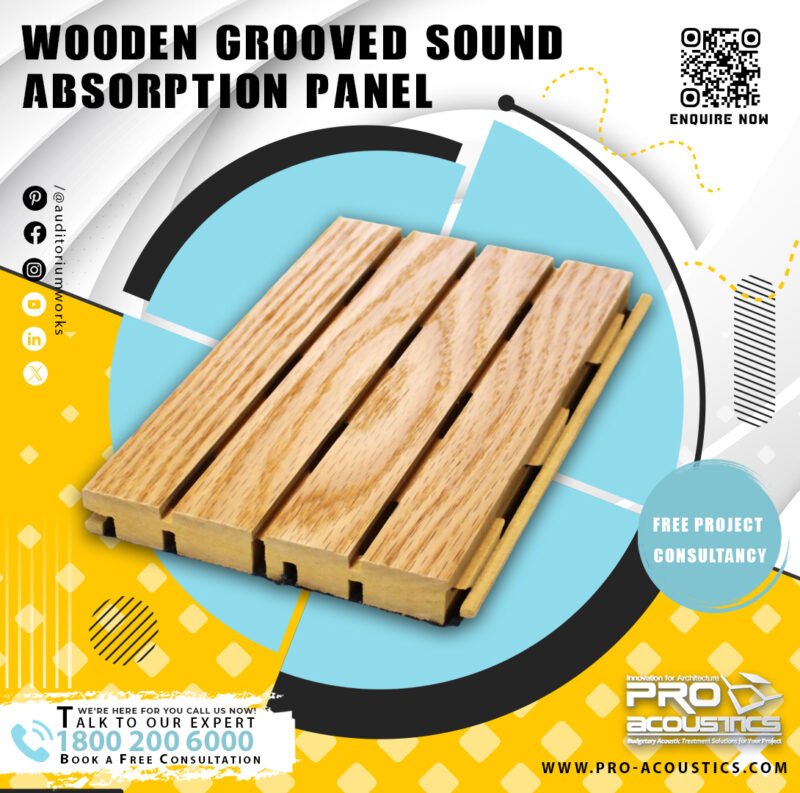 Wooden Grooved Sound Absorption Panel