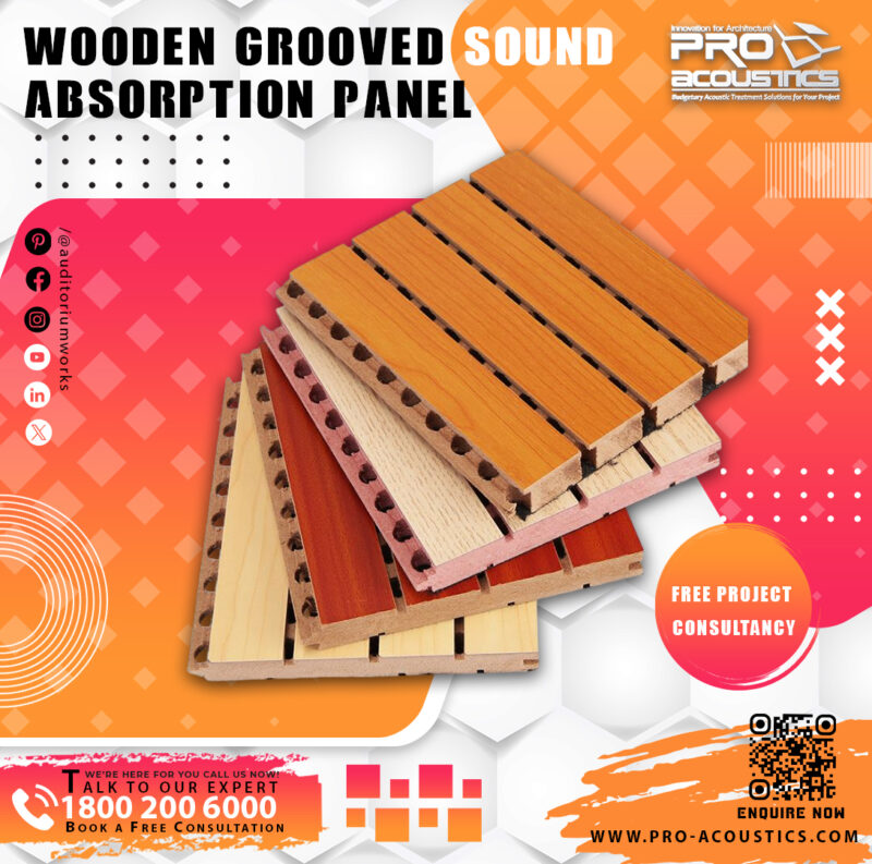 Wooden Grooved Sound Absorption Panel