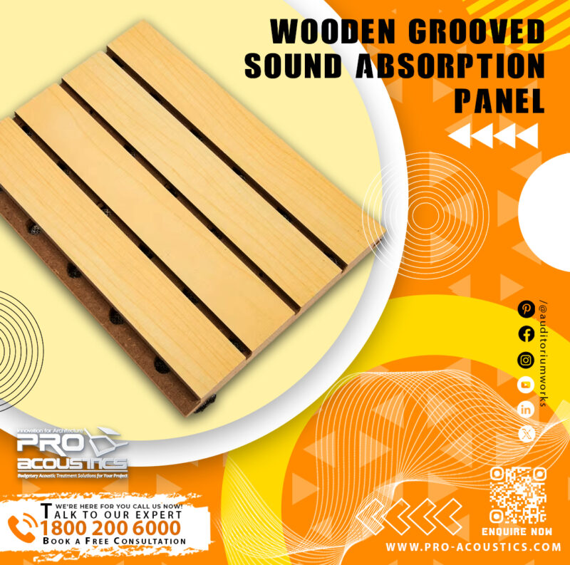 Wooden Grooved Sound Absorption Panel