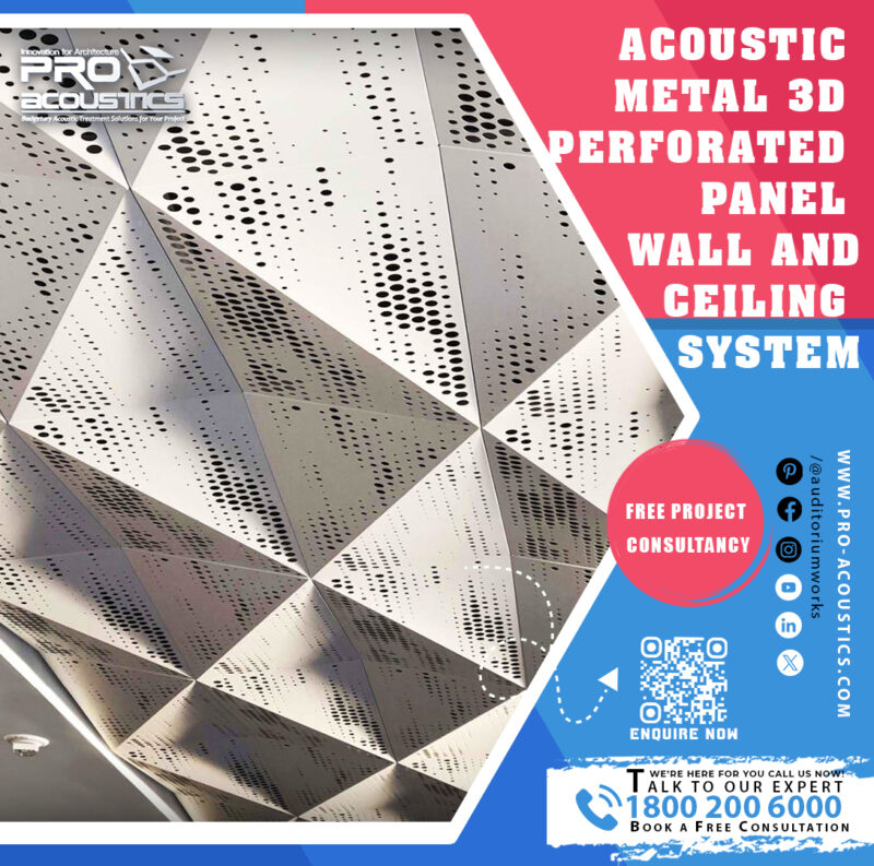 Acoustic Metal 3D Perforated Panel Wall and Ceiling System