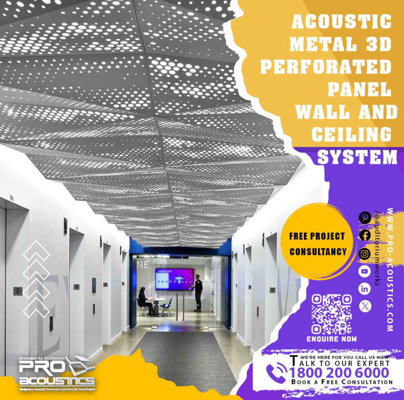 Acoustic Metal 3D Perforated Panel Wall and Ceiling System
