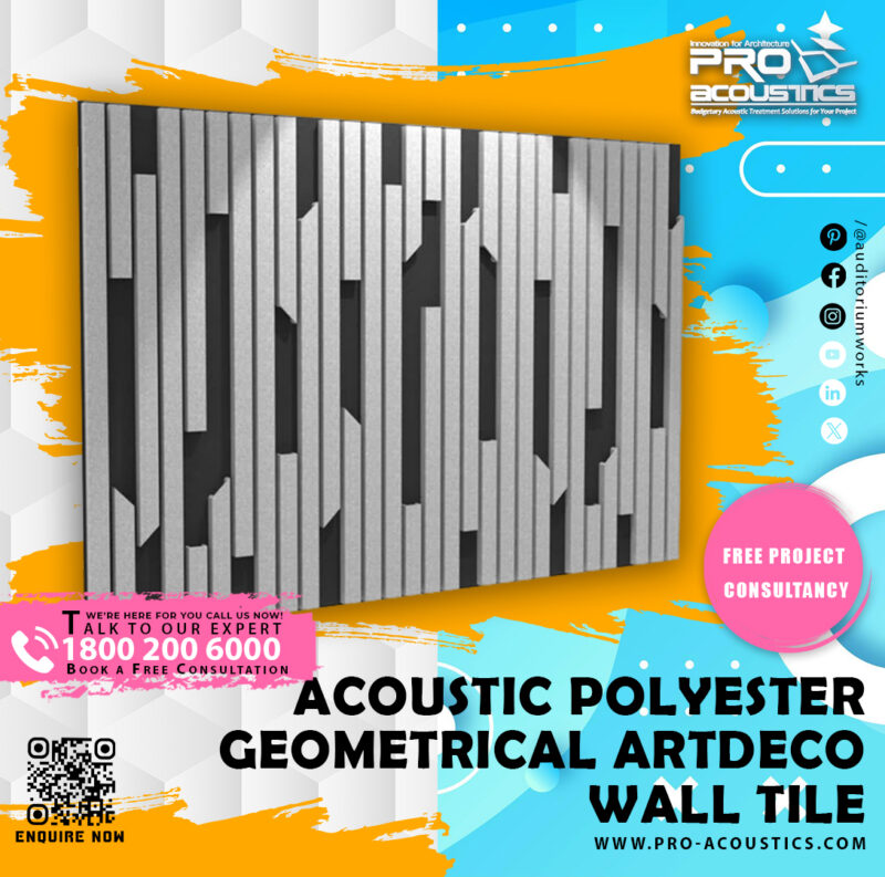 Acoustic Polyester Geometrical ArtDeco wall Tile