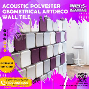 Acoustic Polyester Geometrical ArtDeco wall Tile