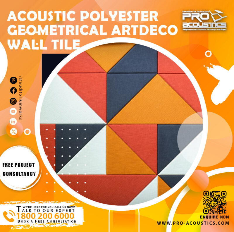 Acoustic Polyester Geometrical ArtDeco wall Tile