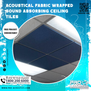 Acoustical Fabric Wrapped Sound Absorbing Ceiling Tiles