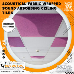 Acoustical Fabric Wrapped Sound Absorbing Ceiling Tiles