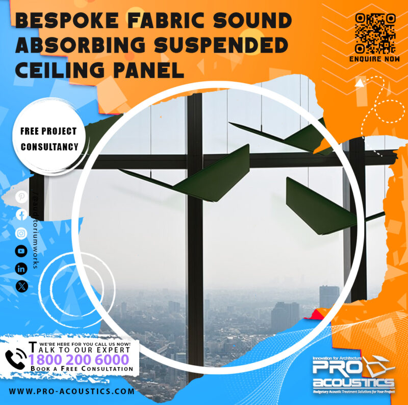 Bespoke Fabric Sound Absorbing Suspended Ceiling Panel