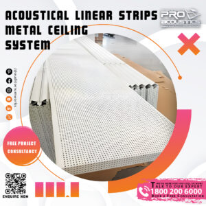 Acoustical Linear Metal Strips Ceiling System