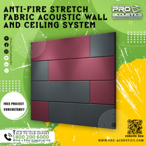 Anti-Fire Stretch Fabric Acoustic Wall and Ceiling System