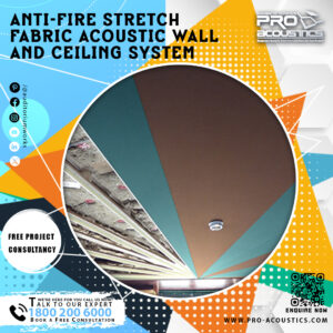 Anti-Fire Stretch Fabric Acoustic Wall and Ceiling System