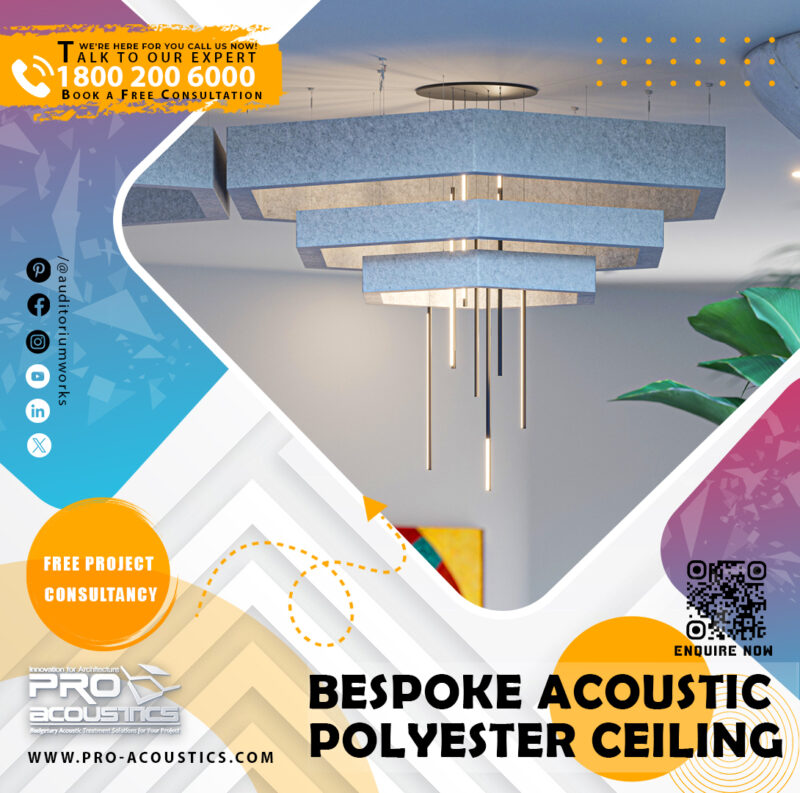 Bespoke Acoustic polyester ceiling