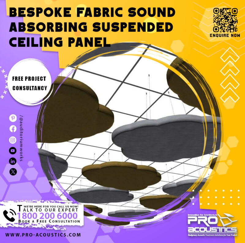 Bespoke Fabric Sound Absorbing Suspended Ceiling Panel