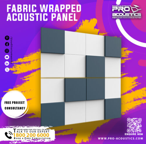 Fabric Wrapped Sound Absorbing Acoustic Panel