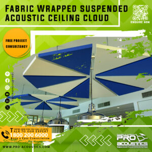 Fabric Wrapped Suspended Acoustic Ceiling Cloud