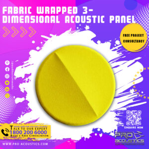 Fabric wrapped 3-Dimensional Acoustic Panel