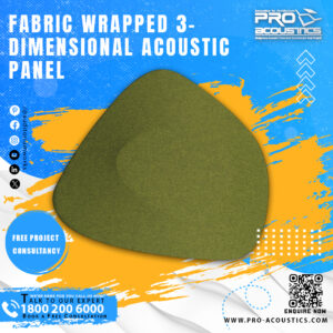 Fabric wrapped 3-Dimensional Acoustic Panel