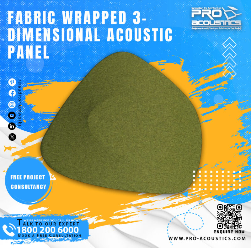 Fabric wrapped 3-Dimensional Acoustic Panel