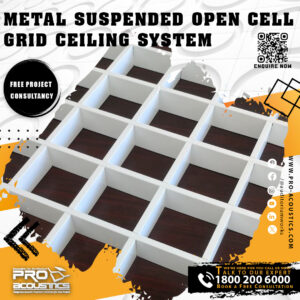 Metal Suspended Open Cell Grid Ceiling System
