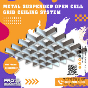 Metal Suspended Open Cell Grid Ceiling System