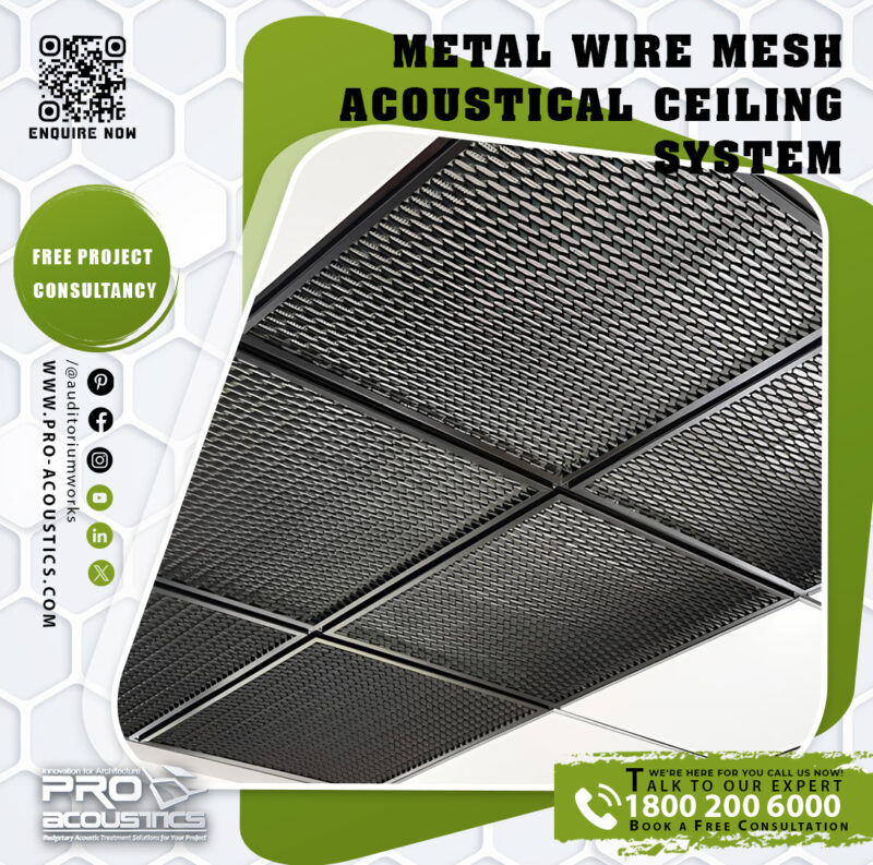Metal Wire Mesh Acoustical Ceiling System