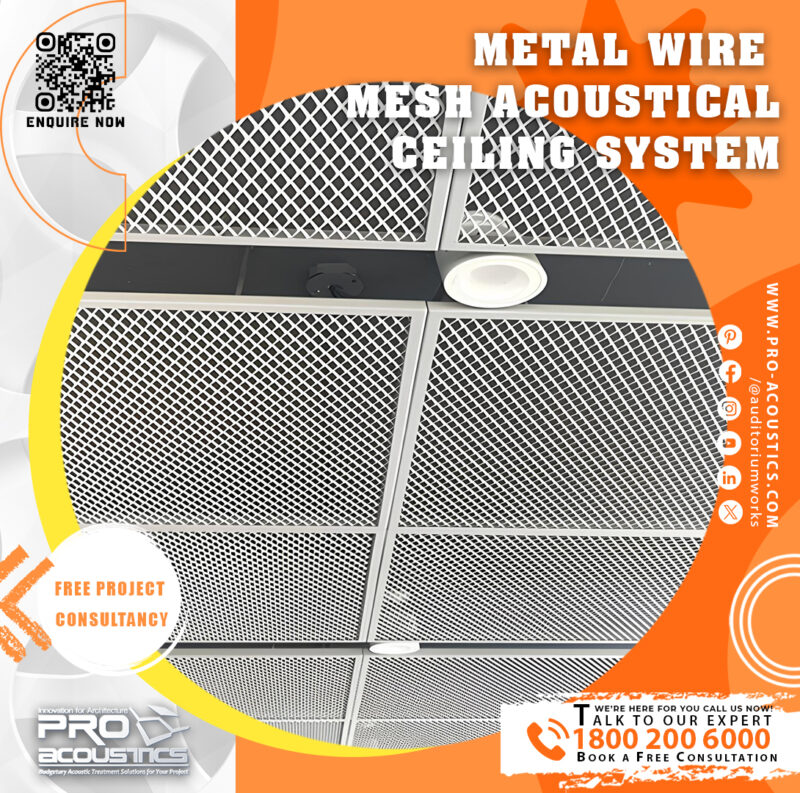 Metal Wire Mesh Acoustical Ceiling System