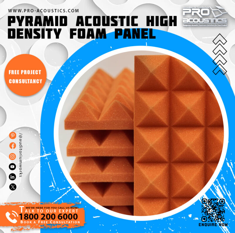 Pyramid Acoustic High Density Foam Panel