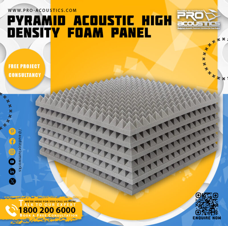 Pyramid Acoustic High Density Foam Panel