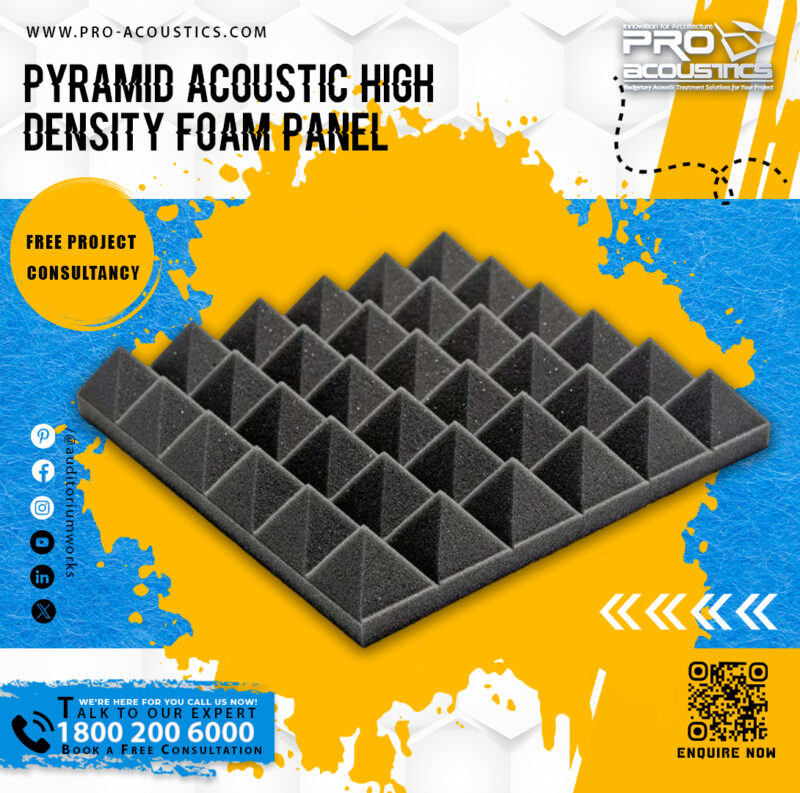 Pyramid Acoustic High Density Foam Panel
