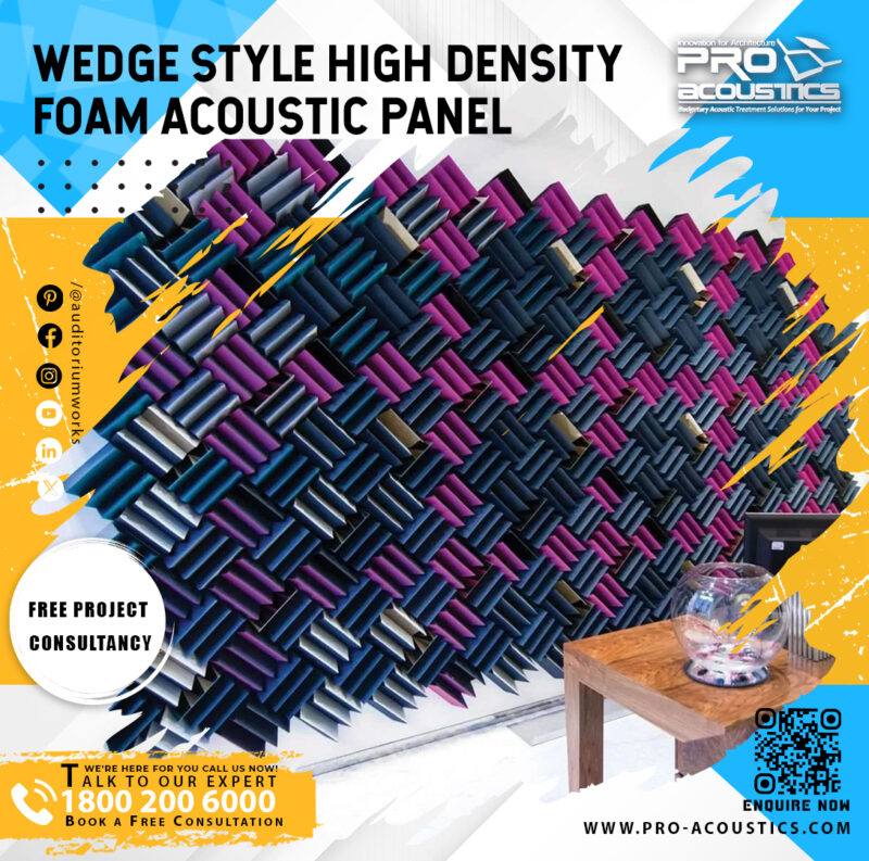 Wedge style foam Acoustic panel