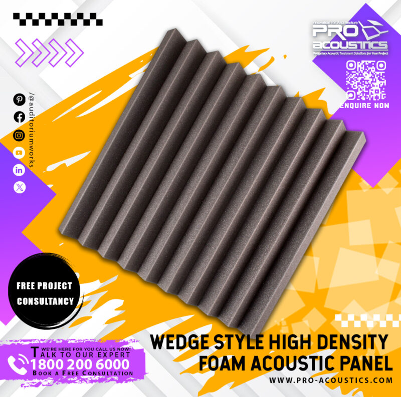 Wedge style foam Acoustic panel