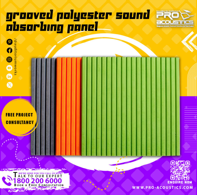 Grooved Polyester Sound Absorbing Panel