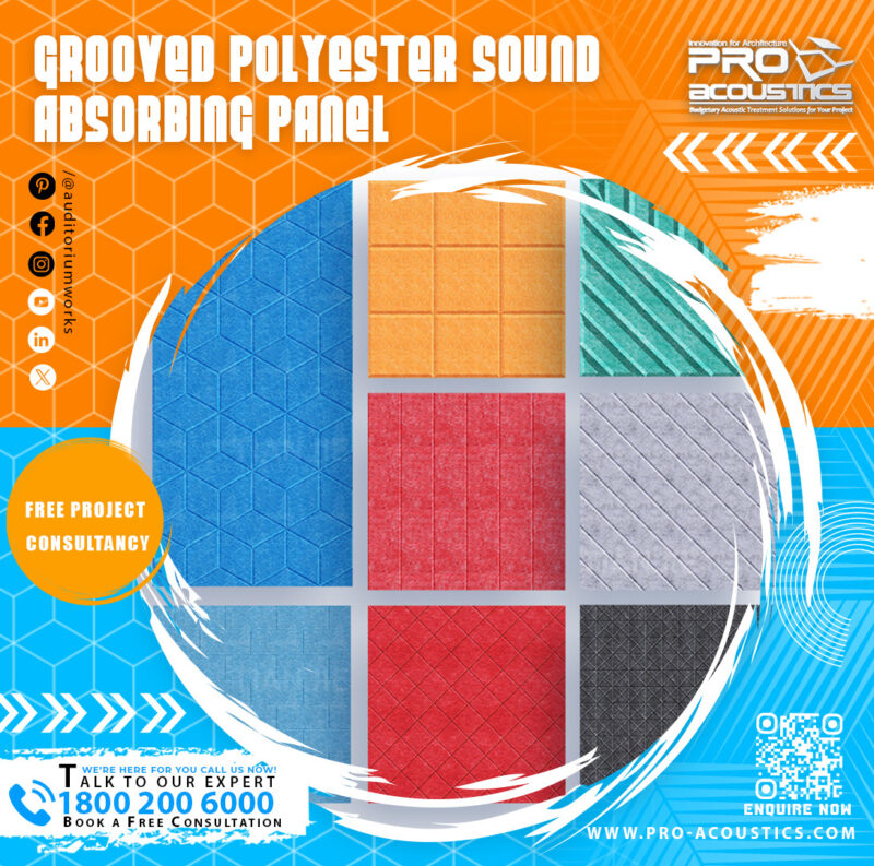Grooved Polyester Sound Absorbing Panel