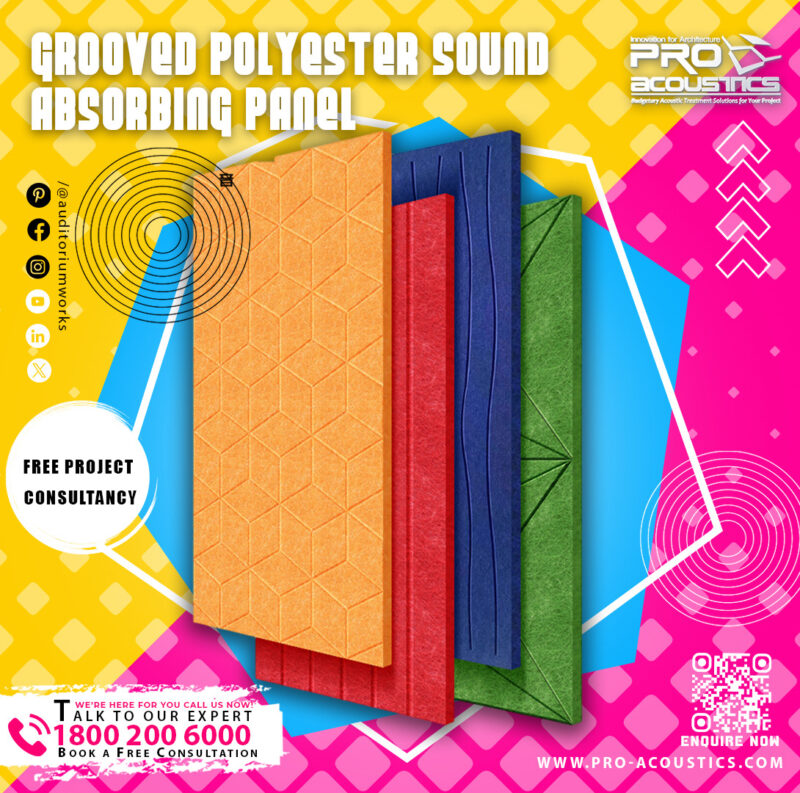 Grooved Polyester Sound Absorbing Panel