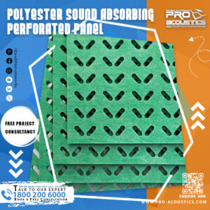 Polyester sound absorbing perforated Panel