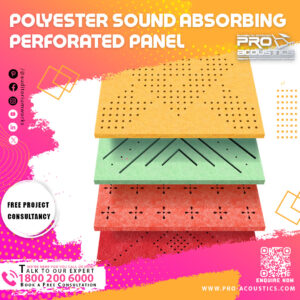 Polyester sound absorbing perforated Panel