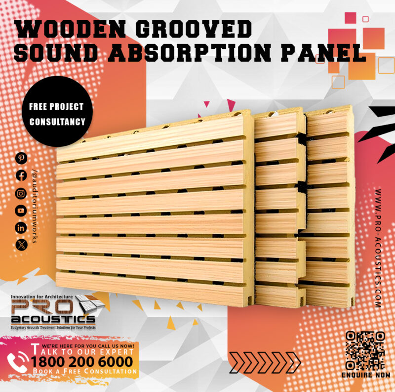 Wooden Grooved Sound Absorption Panel