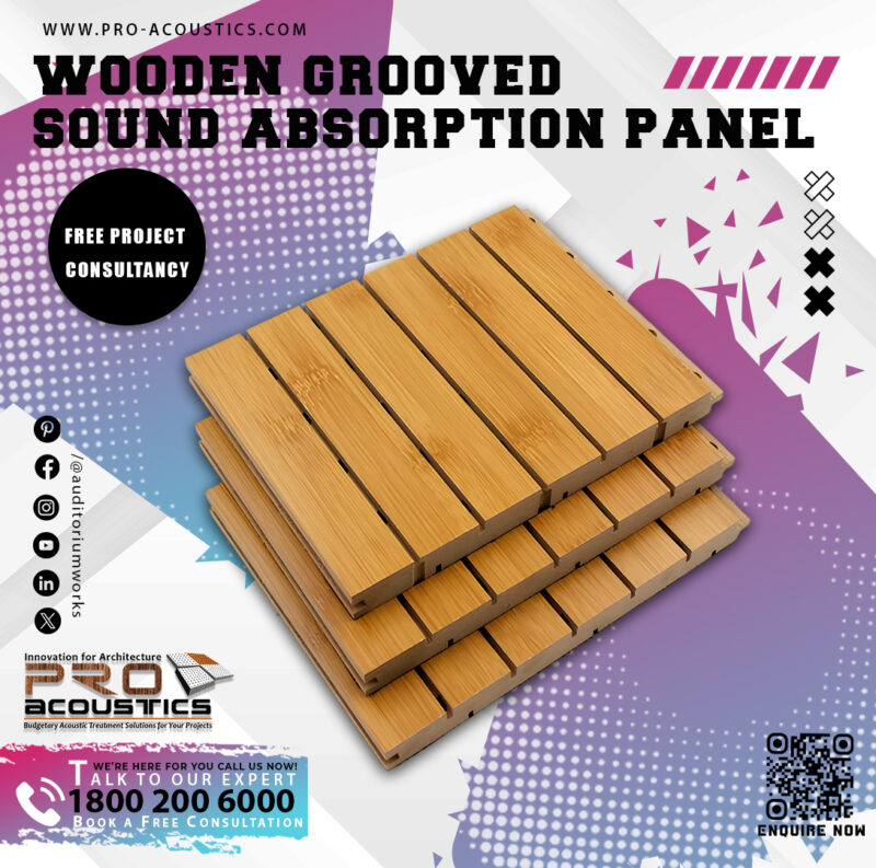 Wooden Grooved Sound Absorption Panel